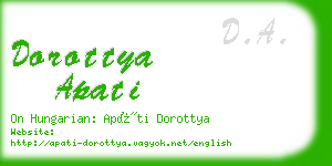 dorottya apati business card